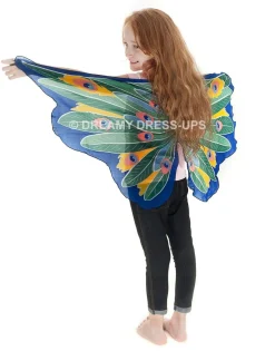Hot Blue Peacock Fantasy Wings Dreamy Dress-Ups