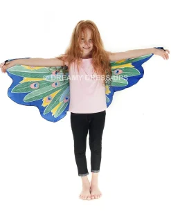 Hot Blue Peacock Fantasy Wings Dreamy Dress-Ups