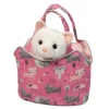 New Purr-Fect Pals Sassy Sak With White Cat Sassy Pet Saks