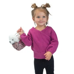 Hot Sweet Leopard Sassy Sak With White Dog Sassy Pet Saks